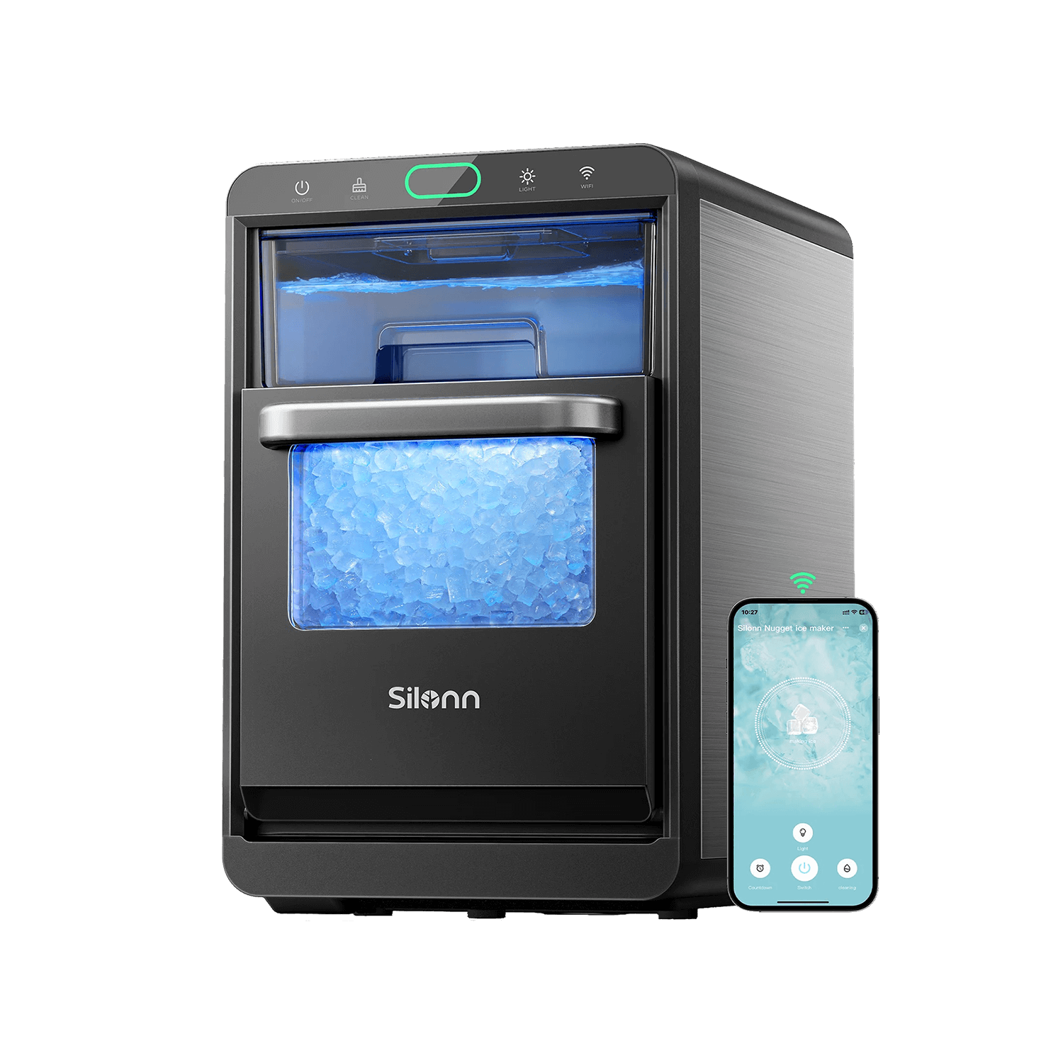 Silonn Smart Countertop Nugget Ice Maker (44 Lbs)
