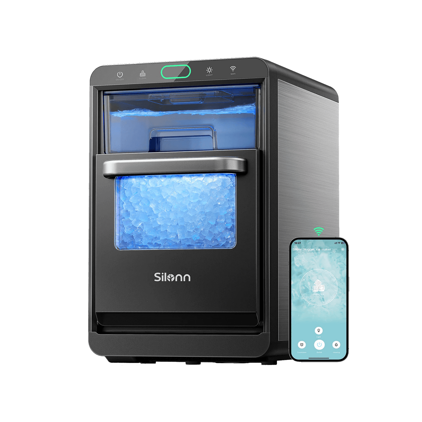 Silonn Smart Countertop Nugget Ice Maker (44 Lbs)