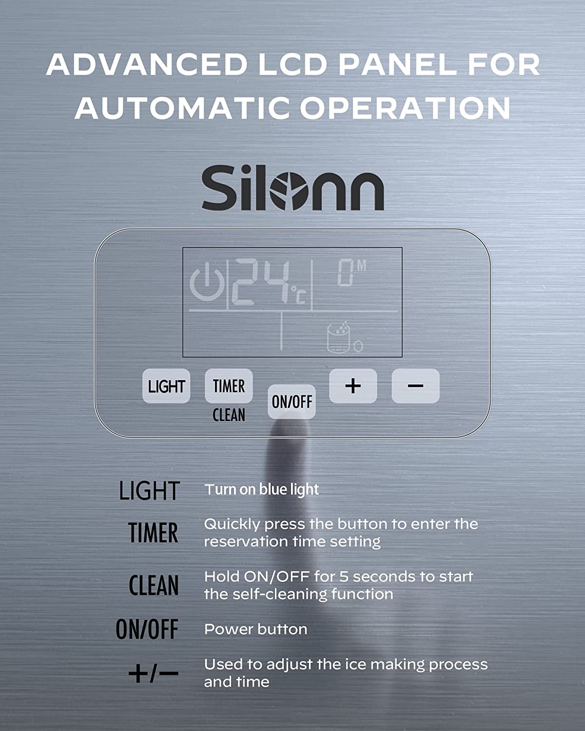 Commercial Cube Ice Maker with LCD Screen (150 Lbs)